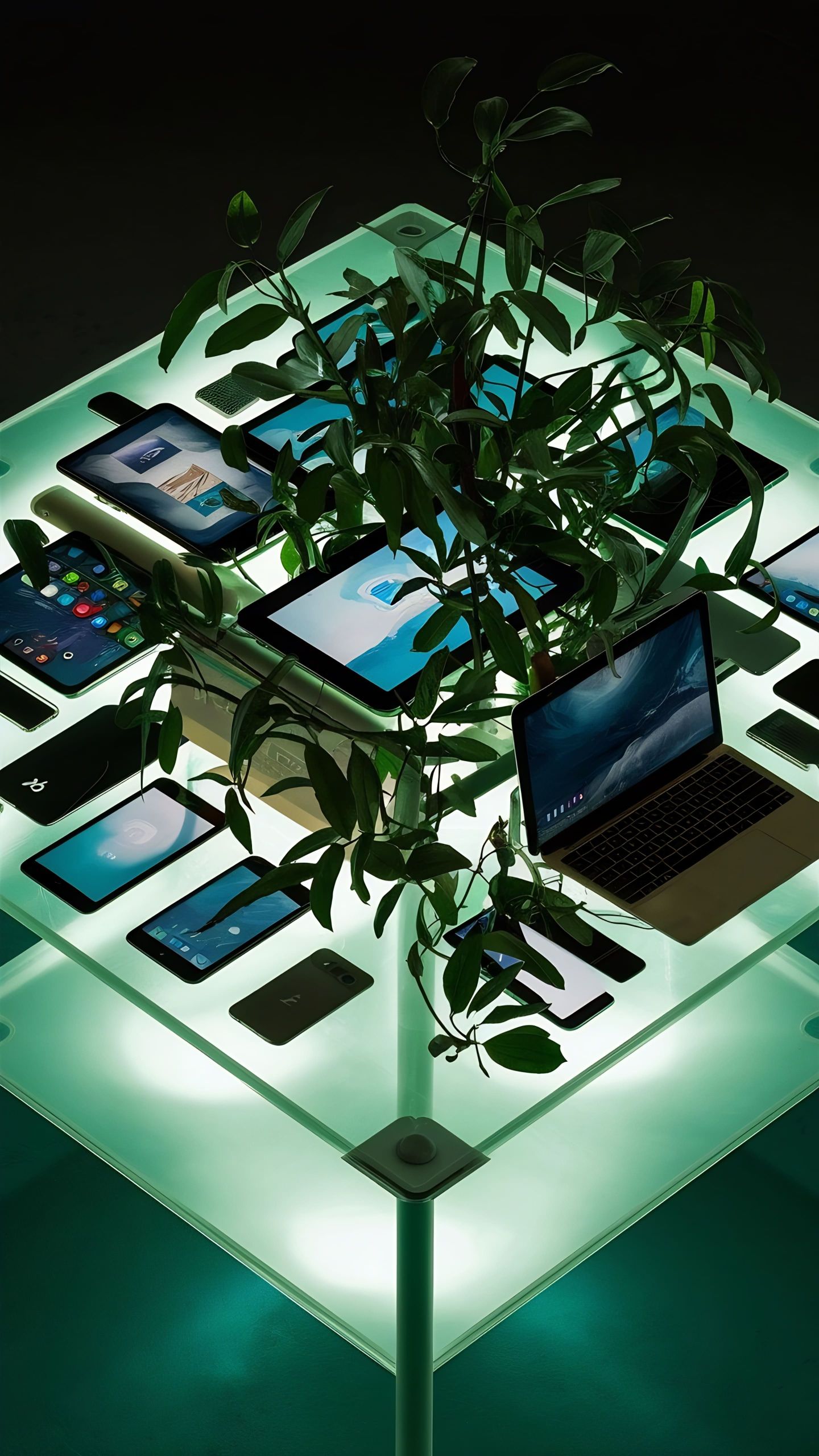 different-modern-devices-with-green-plant-light-table (1)